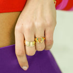 Kaleidoscope Lucky Charm Signet Ring - Junk Jewels