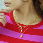 Star Charm Jewelled Necklace - Junk Jewels