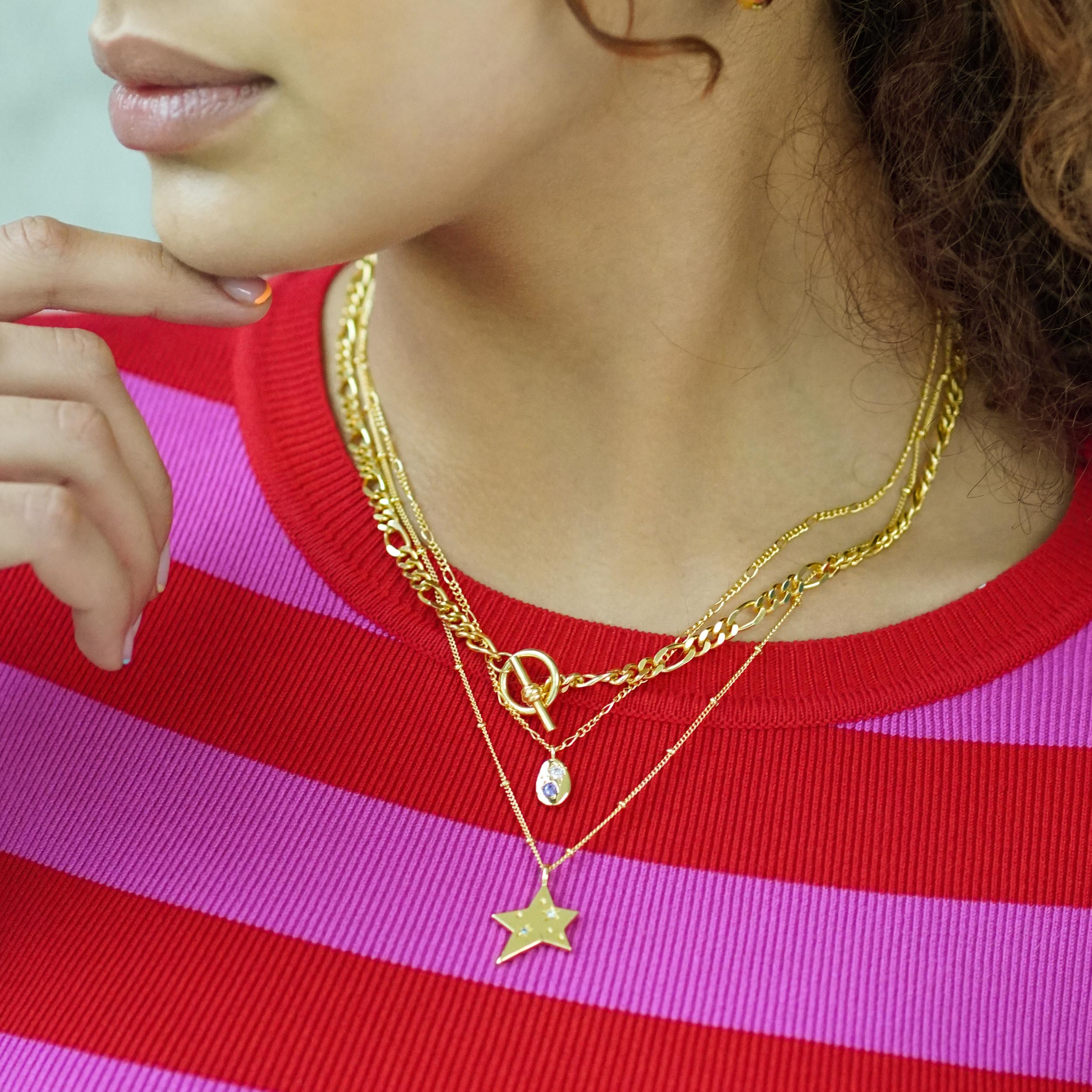 Star Charm Jewelled Necklace - Junk Jewels