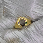Kaleidoscope Lucky Charm Signet Ring - Junk Jewels