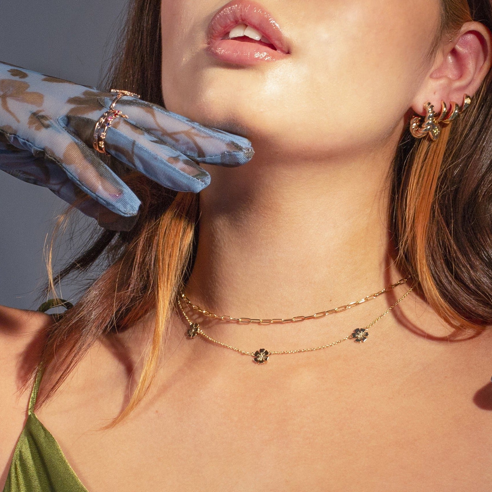 Triple Daisy Chain Necklace - Junk Jewels