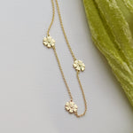 Triple Daisy Chain Necklace - Junk Jewels