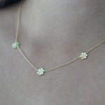 Triple Daisy Chain Necklace - Junk Jewels