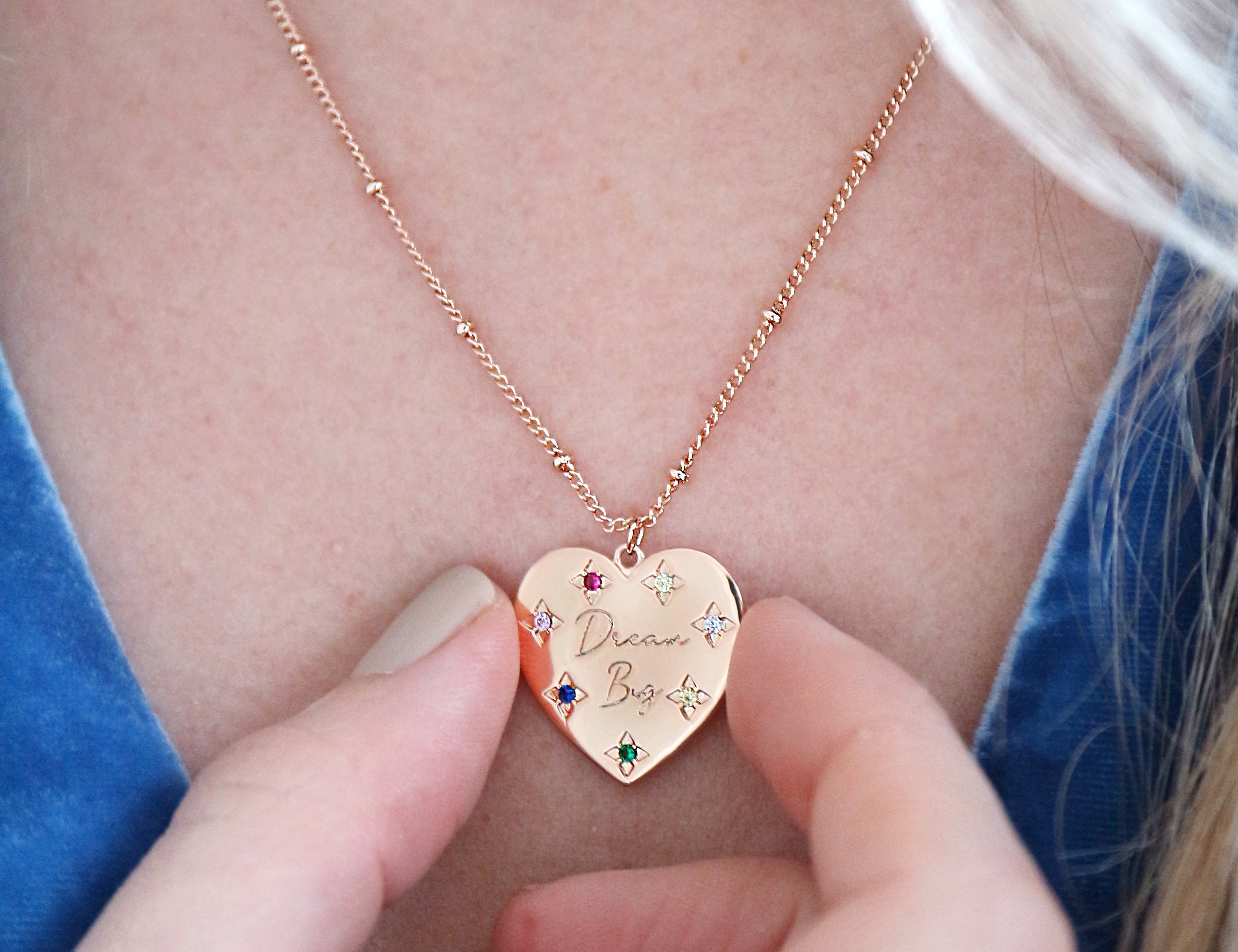 'Dream Big' Rainbow Heart Necklace