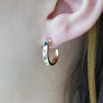 Kaleidoscope Gemstone Hoop Earrings - Junk Jewels