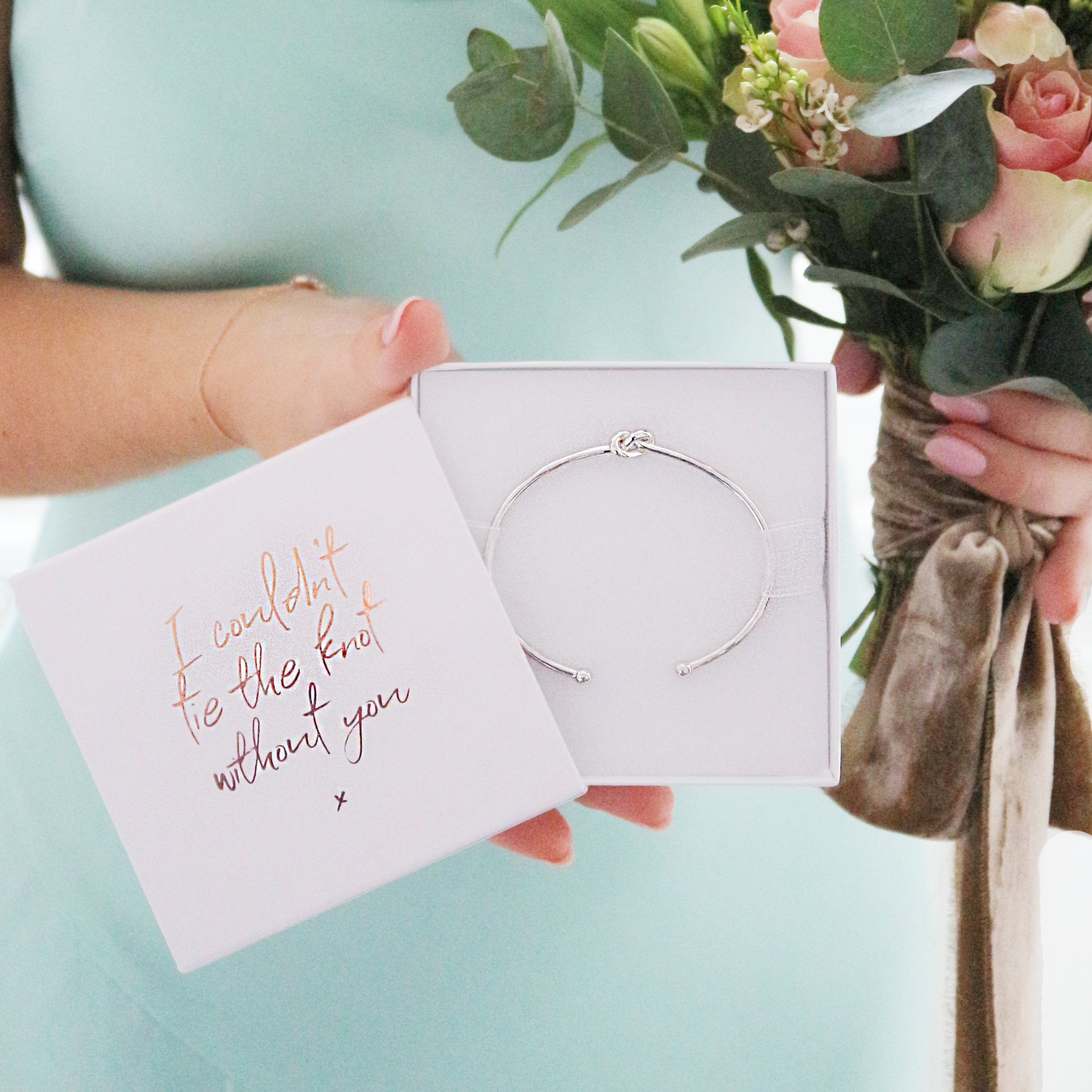 'I Couldn't Tie The Knot Without You' Bridesmaid Bangle - Junk Jewels