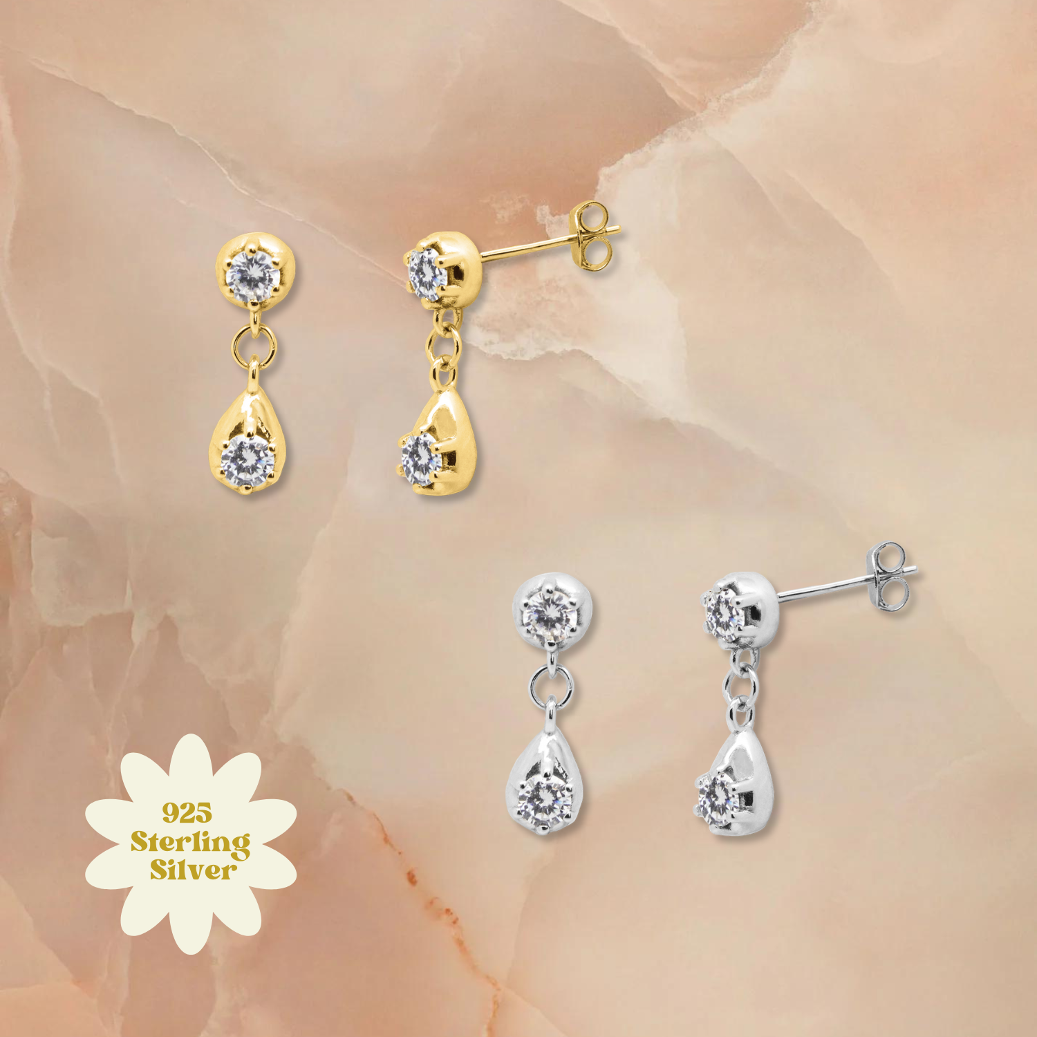 Be My Bridesmaid Gift Set Droplet Jewelled Sterling Silver