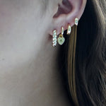 Opal Huggie Hoop Earrings - Junk Jewels