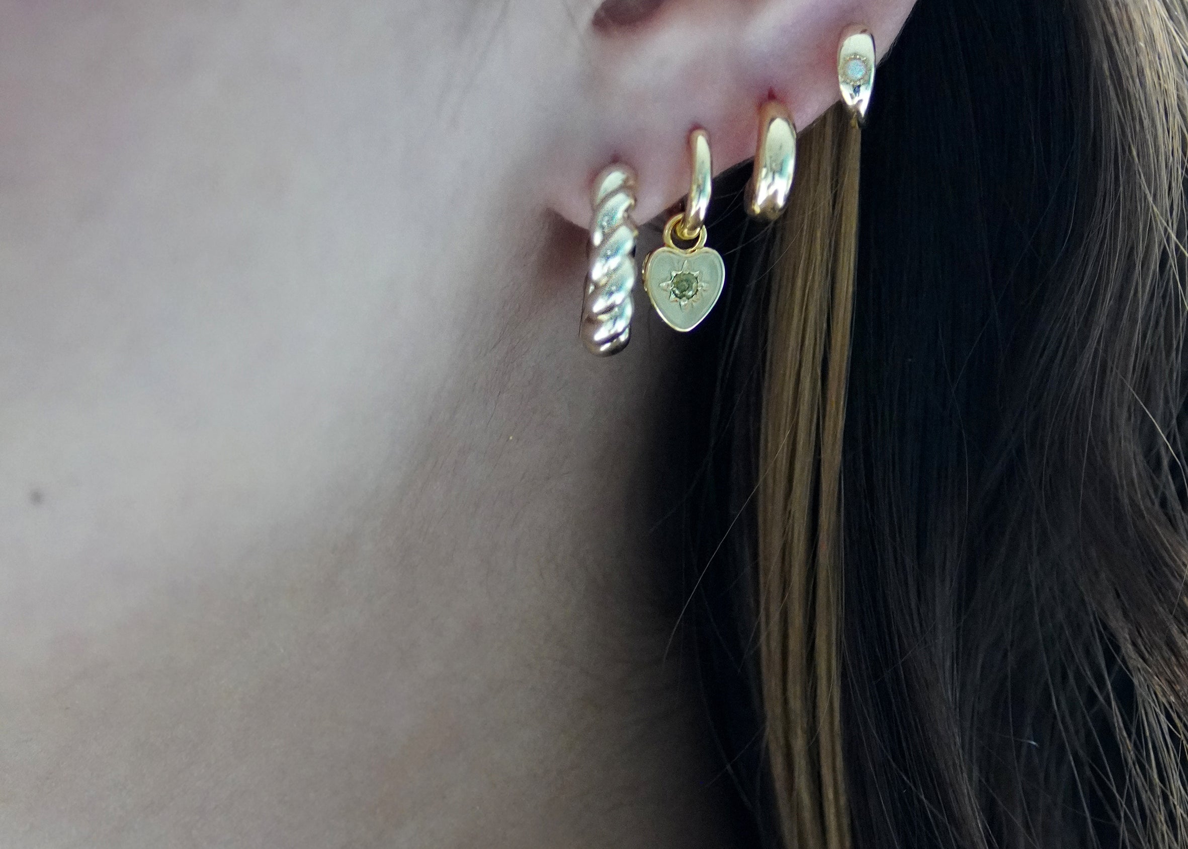 Opal Huggie Hoop Earrings - Junk Jewels