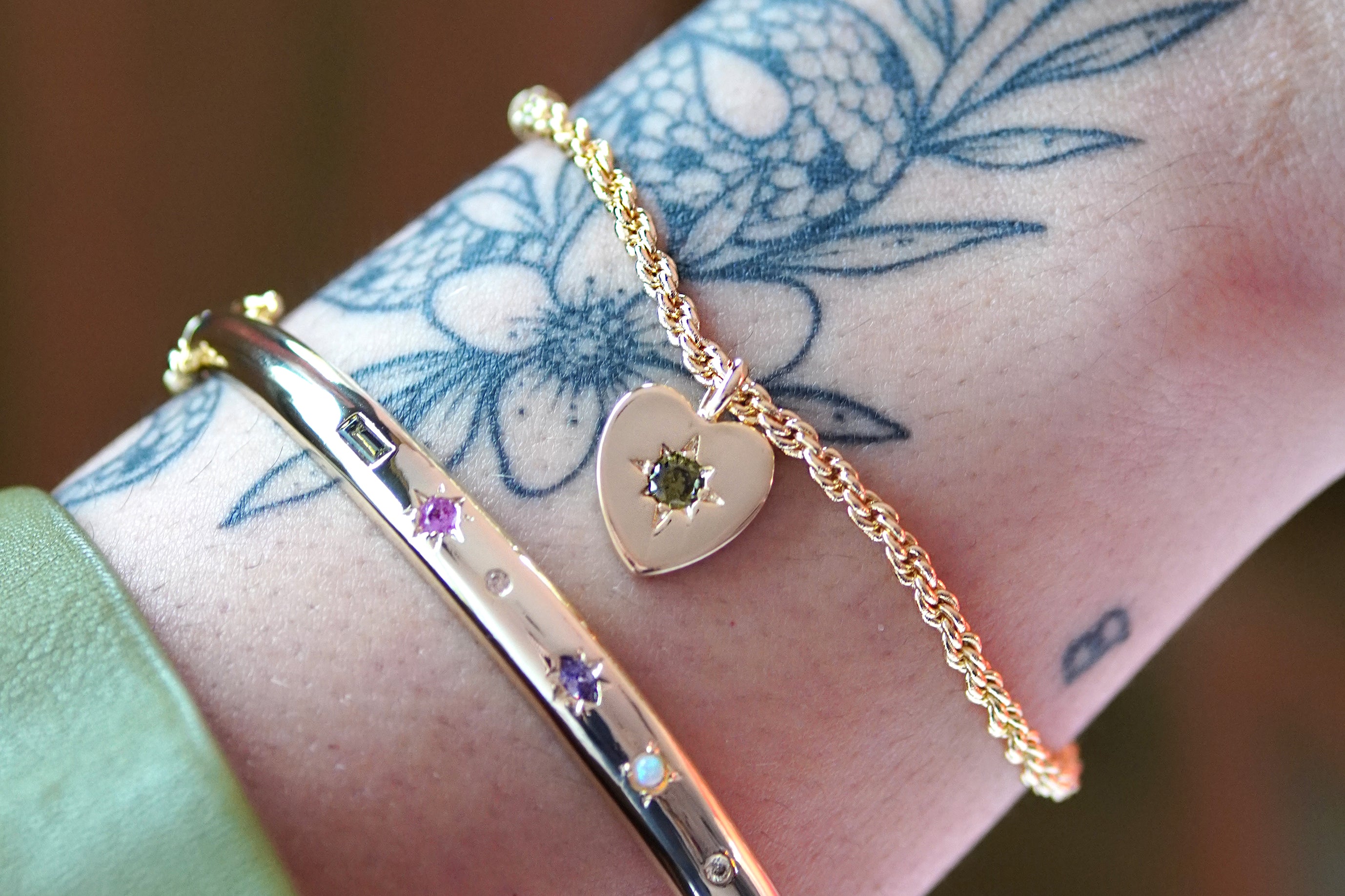 Kaleidoscope Gemstone Bangle - Junk Jewels