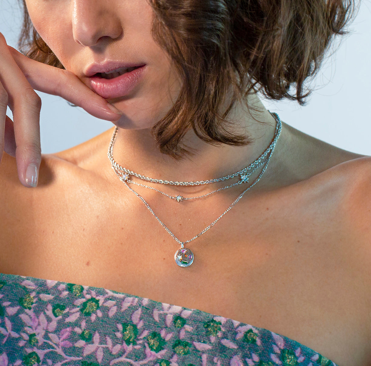 Triple Opal Starburst Necklace - Junk Jewels