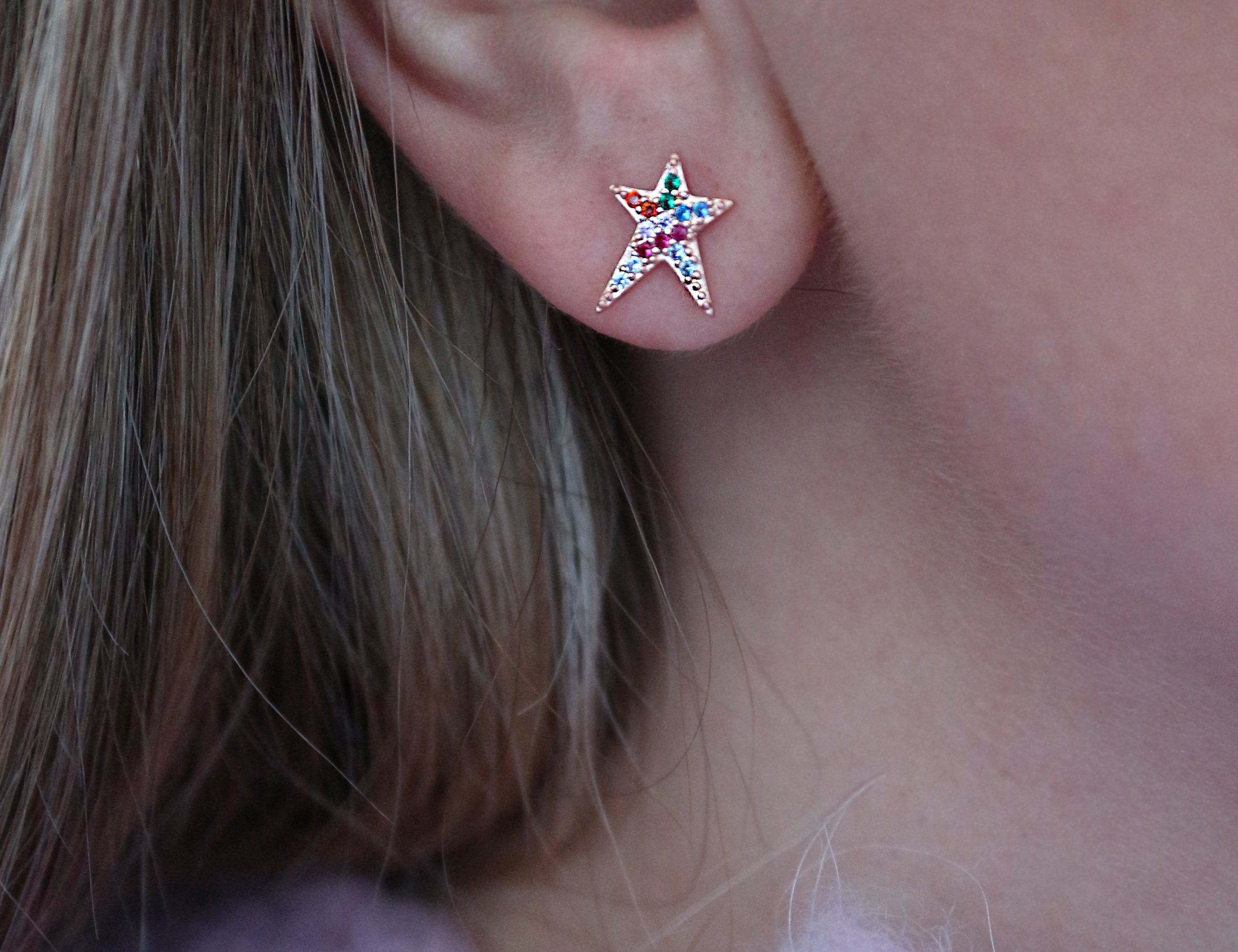 Rainbow Star Earrings - Junk Jewels