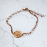 'Be True To Yourself' Engraved Disc Bracelet - Junk Jewels