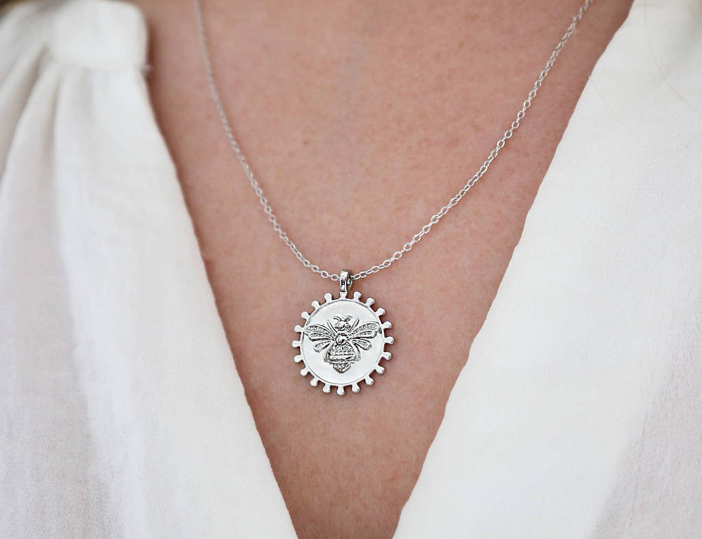 Bee Coin Necklace - Junk Jewels
