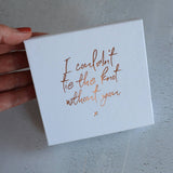 'I Couldn't Tie The Knot Without You' Bridesmaid Bangle - Junk Jewels