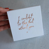 'I Couldn't Tie The Knot Without You' Bridesmaid Ring - Junk Jewels