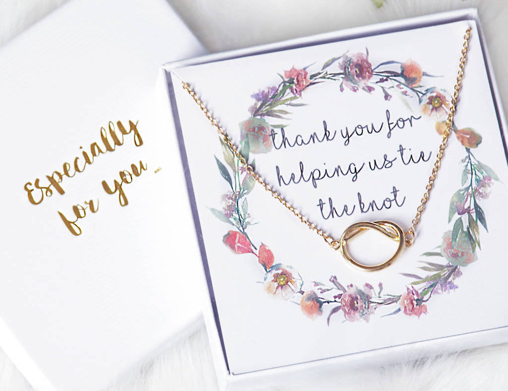 Infinity Knot Necklace Bridesmaid Gift - Junk Jewels