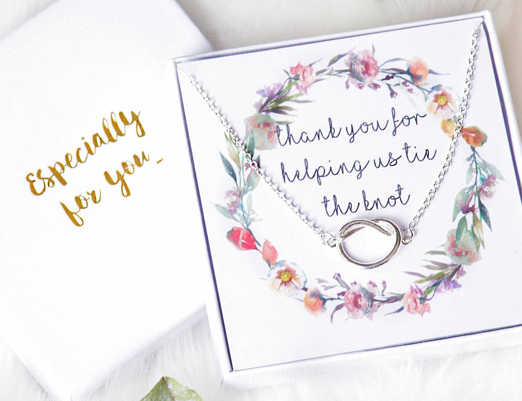 Infinity Knot Necklace Bridesmaid Gift - Junk Jewels