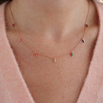 Rainbow Jewelled Necklace - Junk Jewels