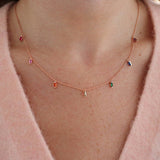 Rainbow Jewelled Necklace - Junk Jewels