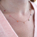Rainbow Jewelled Necklace - Junk Jewels
