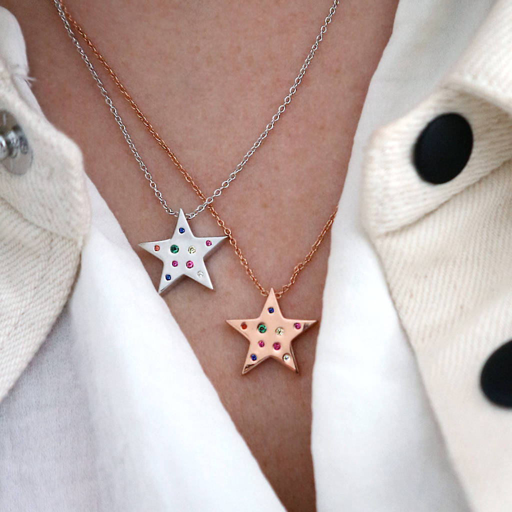 Rainbow Star Necklace