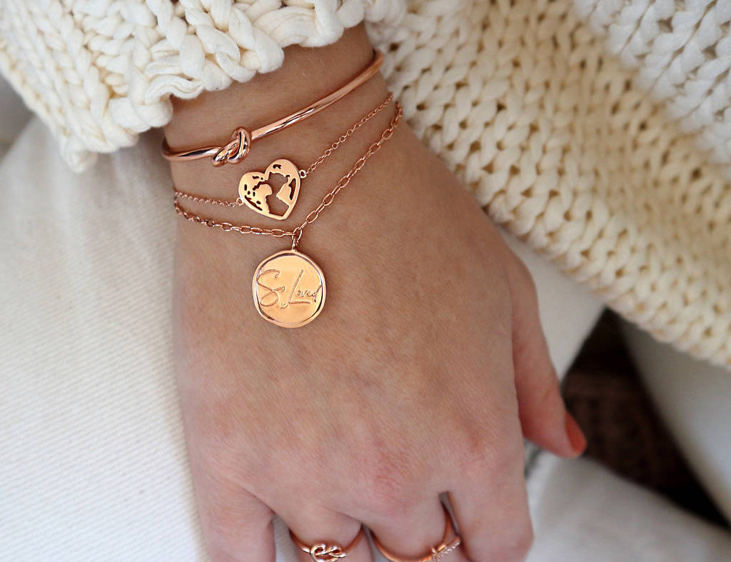 'So Loved' Engraved Coin Bracelet - Junk Jewels