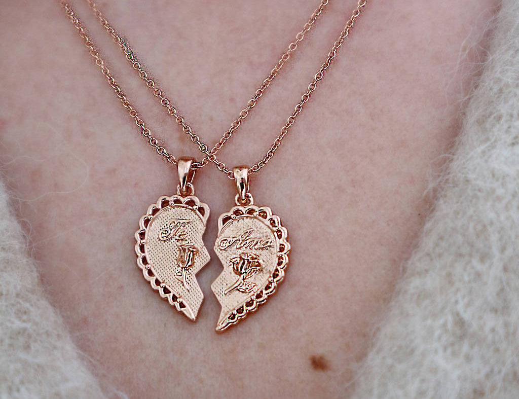 'Te Amo' Set Of Two Friendship Necklaces - Junk Jewels