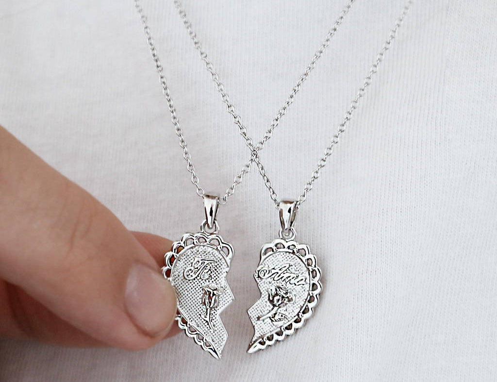 'Te Amo' Set Of Two Friendship Necklaces - Junk Jewels
