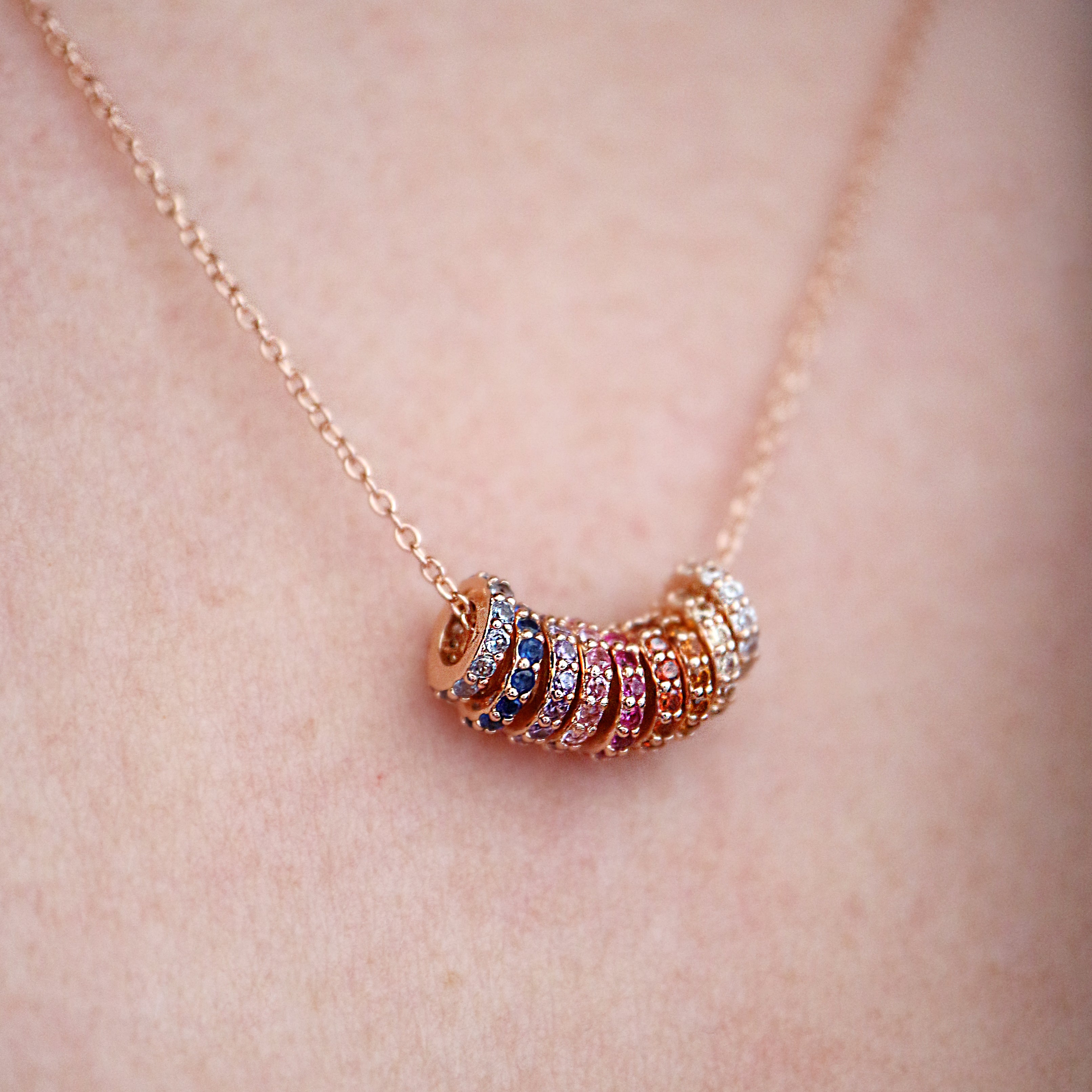 Rainbow Discs Necklace - Junk Jewels