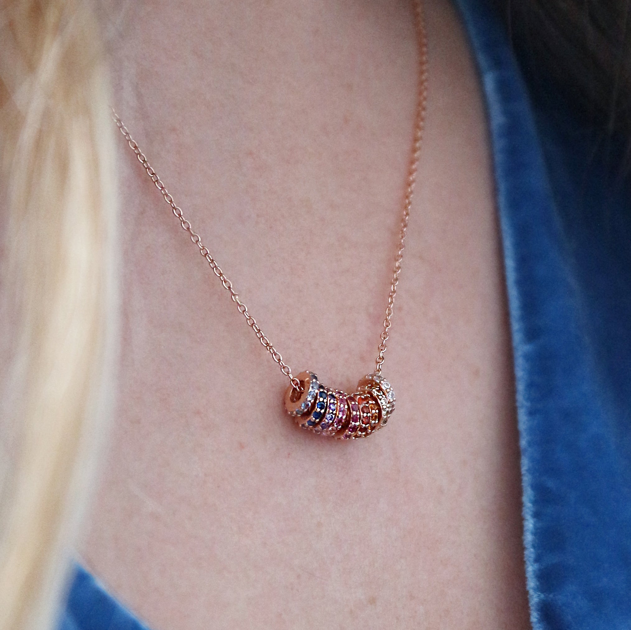 Rainbow Discs Necklace - Junk Jewels