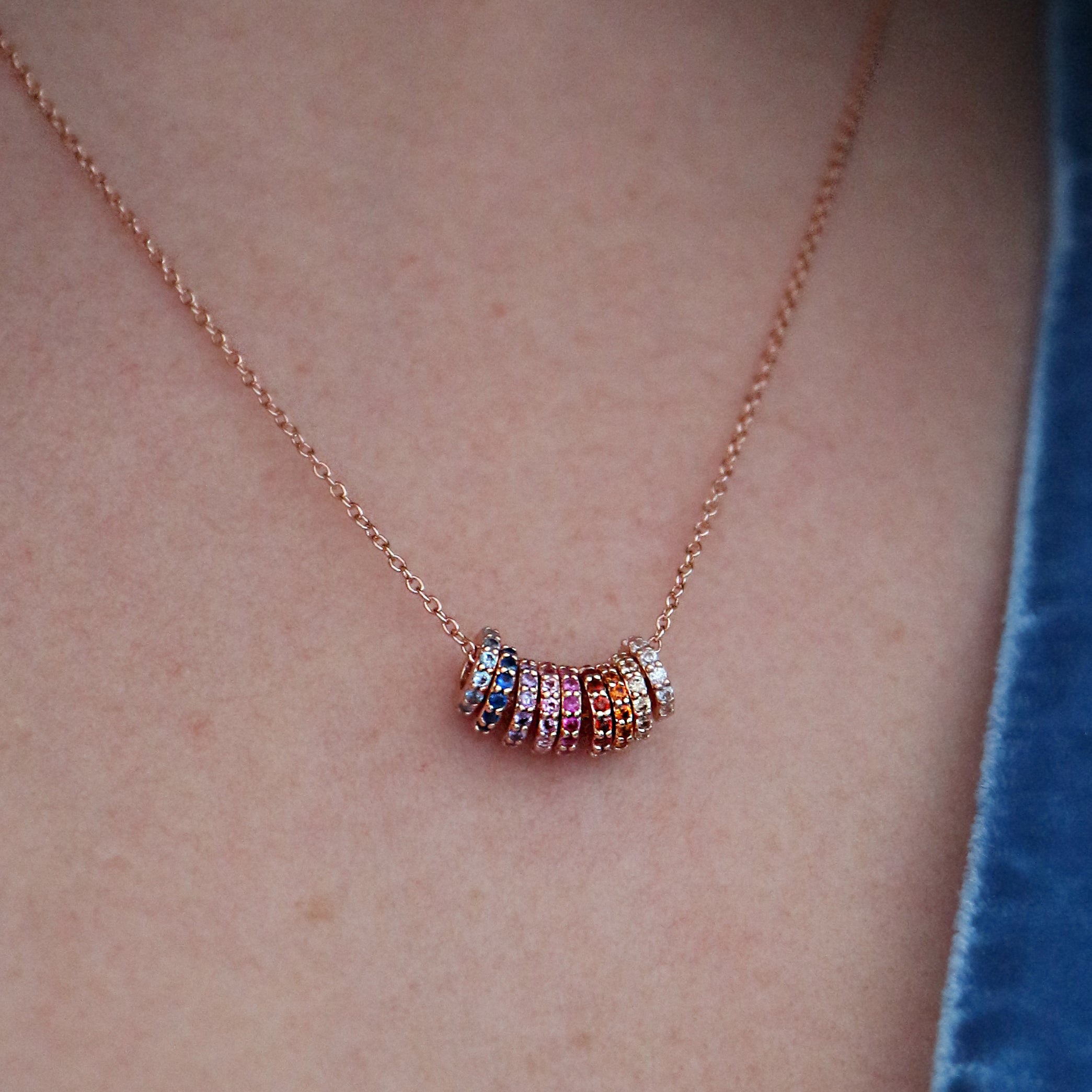 Rainbow Discs Necklace - Junk Jewels