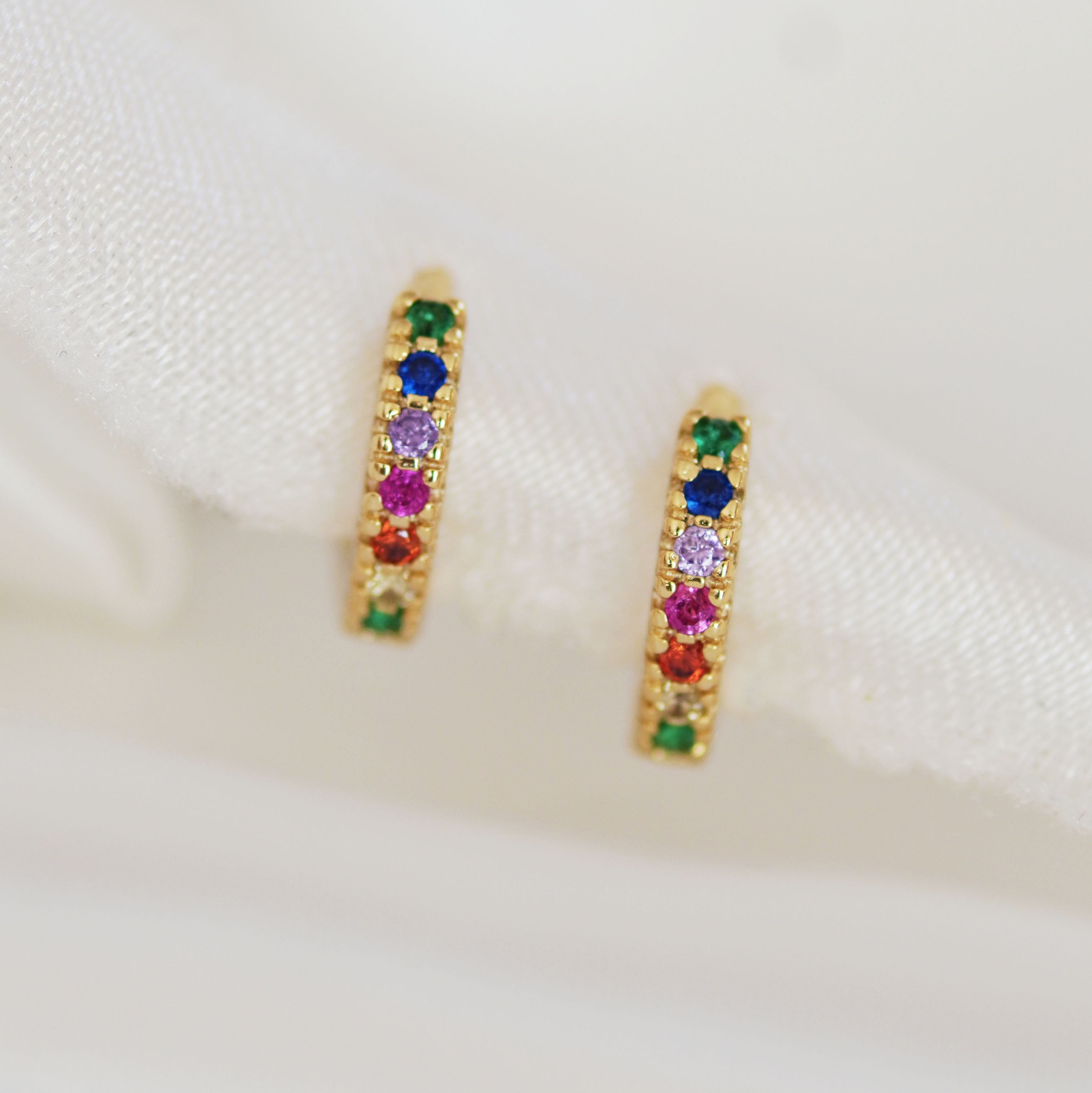 Rainbow jewel earrings hotsell