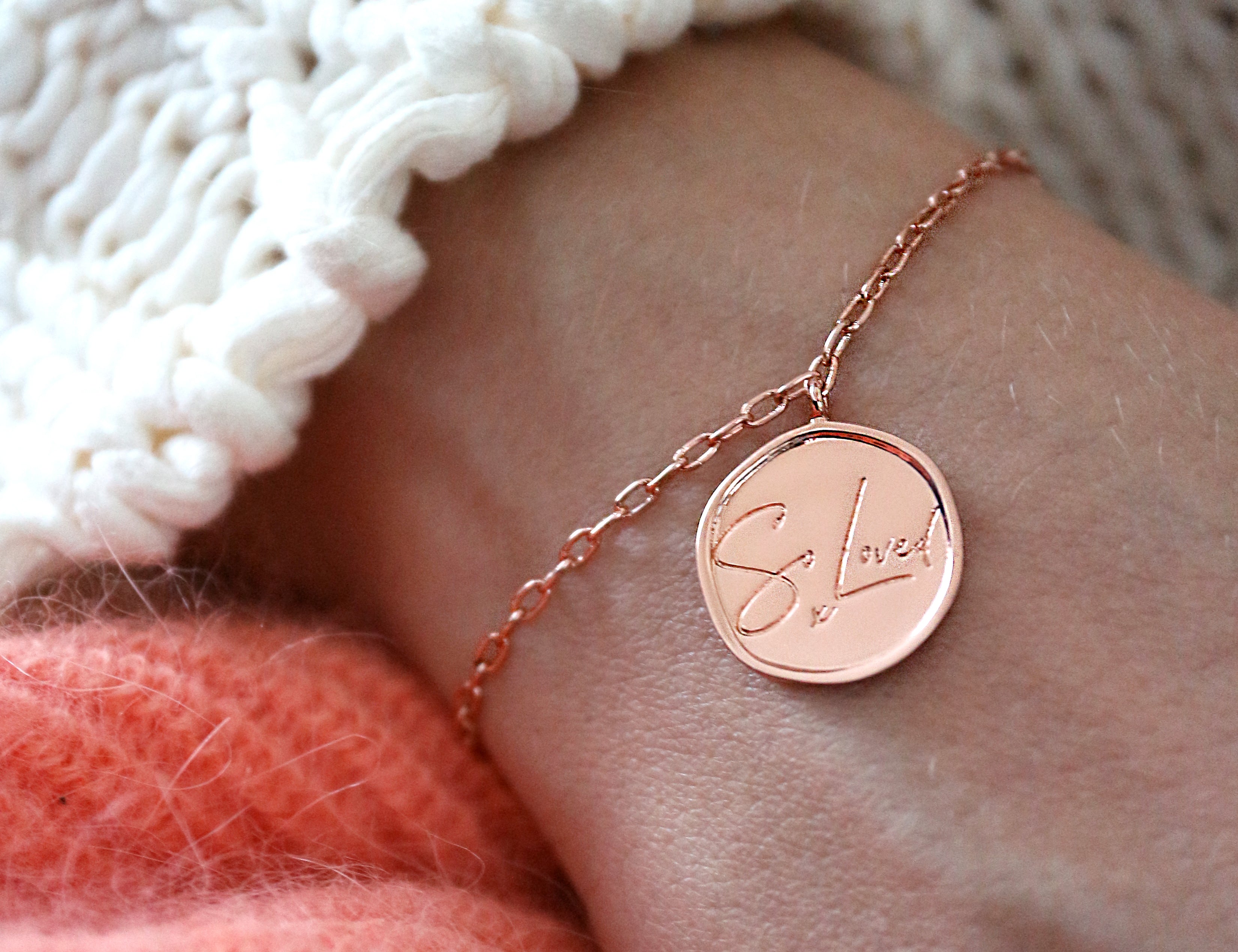 'So Loved' Engraved Coin Bracelet - Junk Jewels
