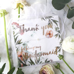 Bridesmaid Heart Necklace Thank You Gift And Card - Junk Jewels
