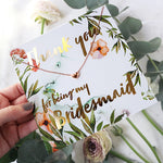 Bridesmaid Heart Necklace Thank You Gift And Card - Junk Jewels