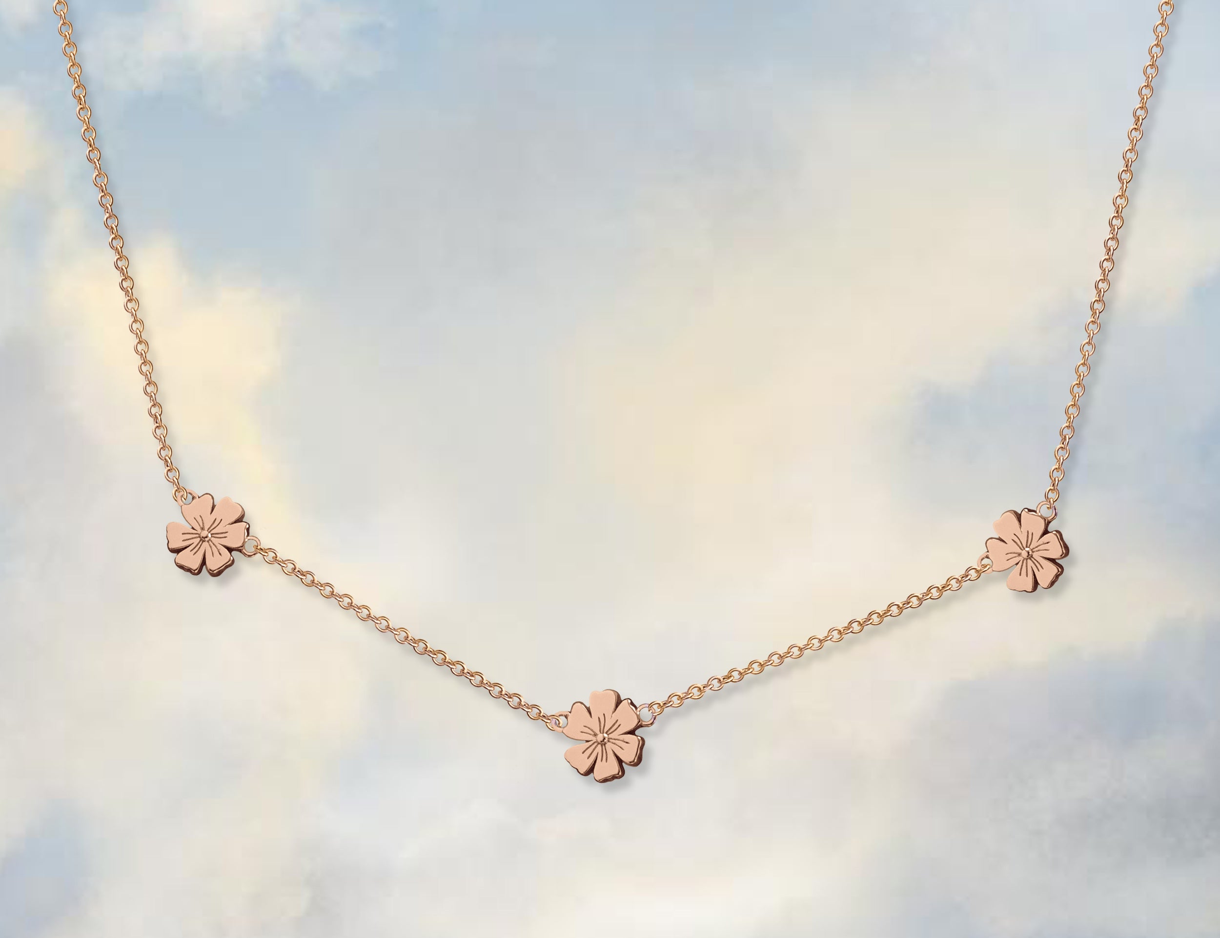 Triple Daisy Chain Necklace