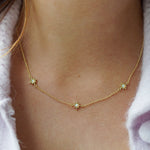 Triple Opal Starburst Necklace - Junk Jewels