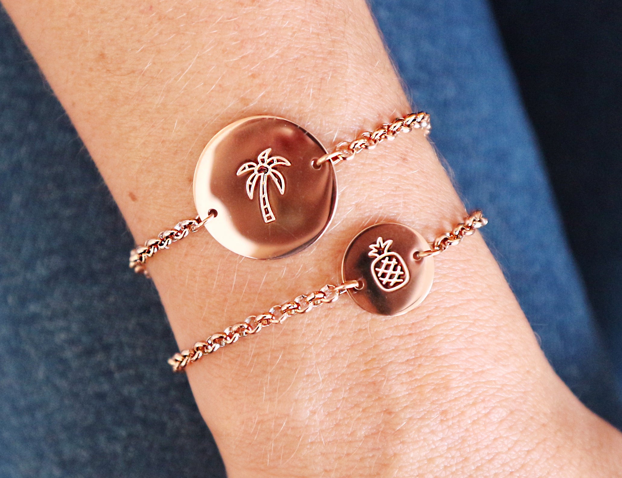 Palm Tree Coin Bracelet - Junk Jewels
