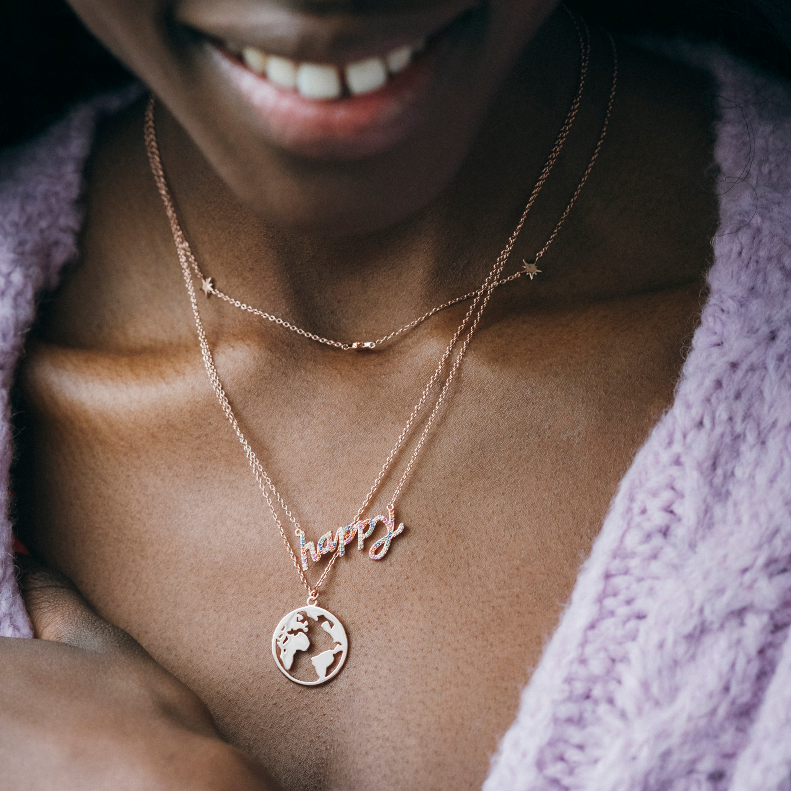 World Map Coin Necklace Junk Jewels