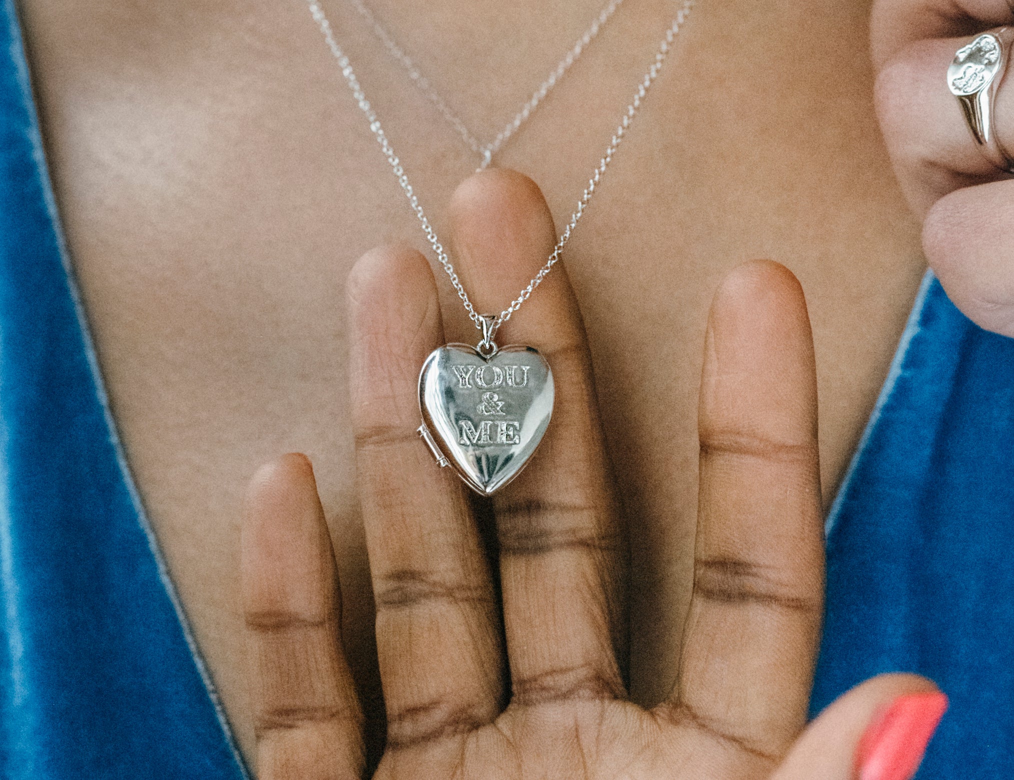 'You & Me' Heart Locket Necklace