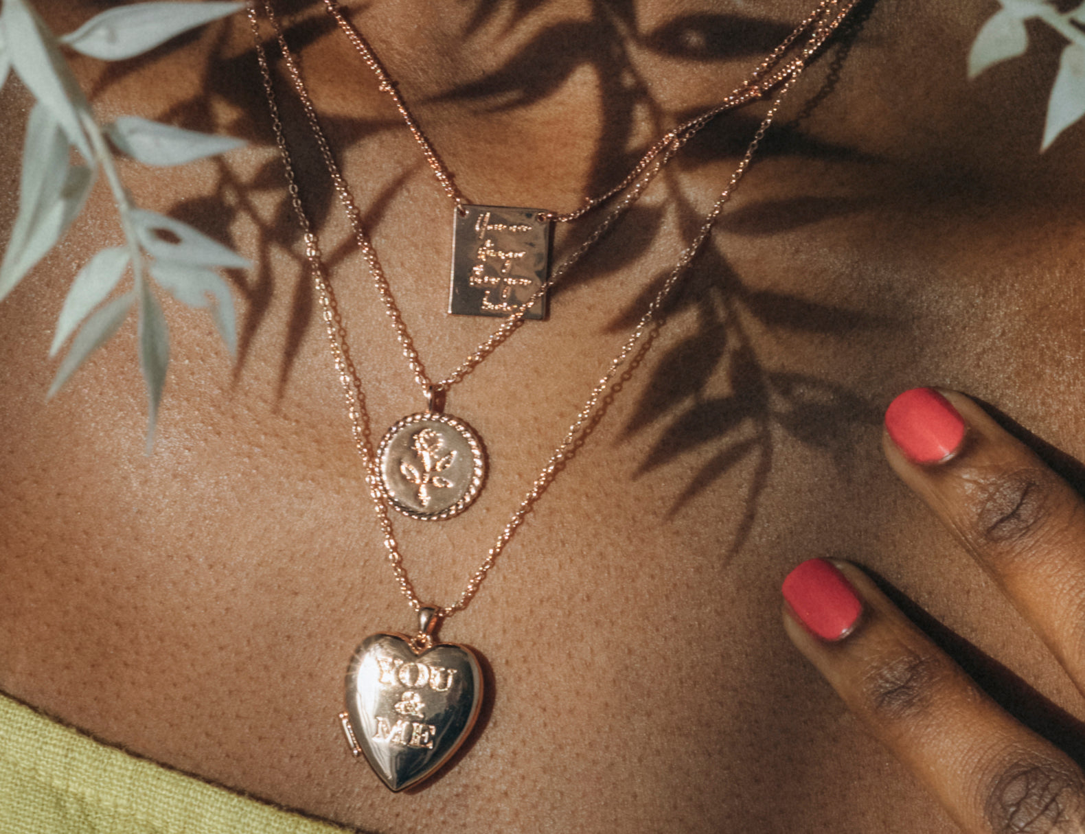 'You & Me' Heart Locket Necklace